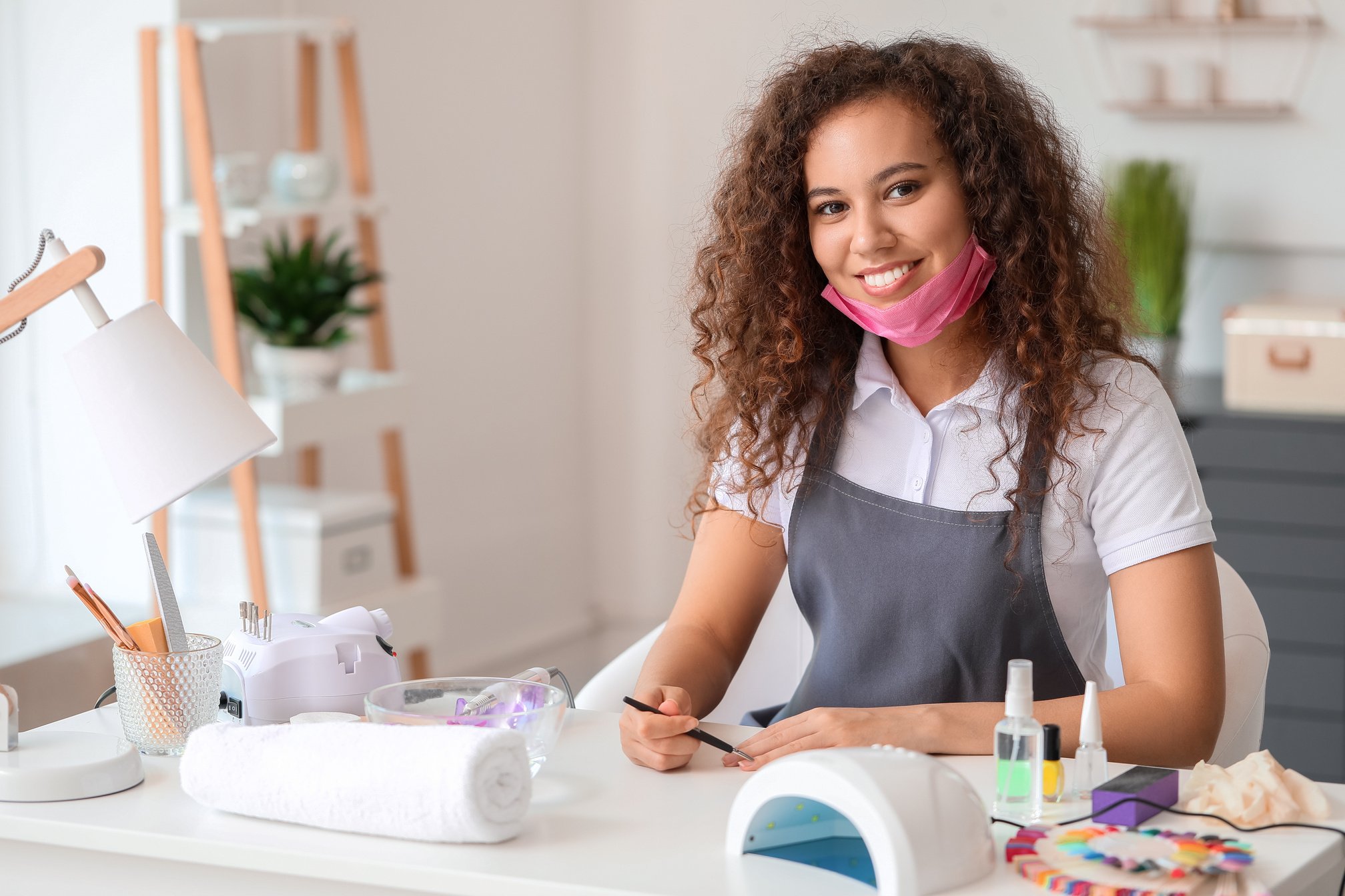 Portrait of Manicurist in Beauty Salon